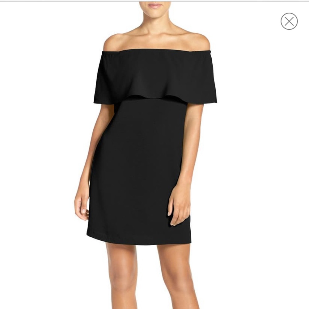 Strapless little black dress